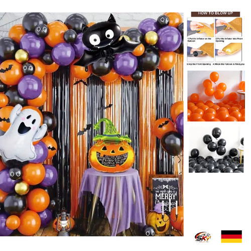 Halloween deko ballonkranz 114 - ballonkranz,