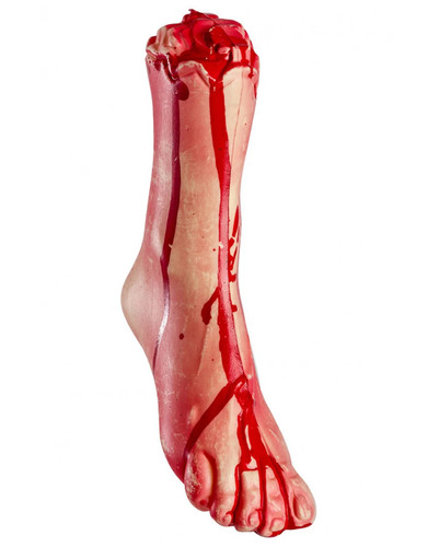 Blutiger fuß als halloween - fuß,