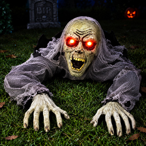Halloween zombie kriechend - zombie, mit