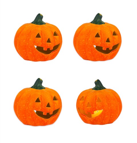 4er set halloween kürbis - set,