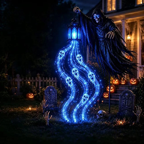 Halloween solar led sensenmann - halloween,